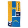 [Personalization Only] LA Chargers Colorblock Personalized Beach Towel