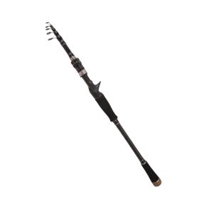 Carbon Telescopic Ultra Light Short Section Portable Straight Shank Fishing Rod (Option: Gun handle-Length1.8)